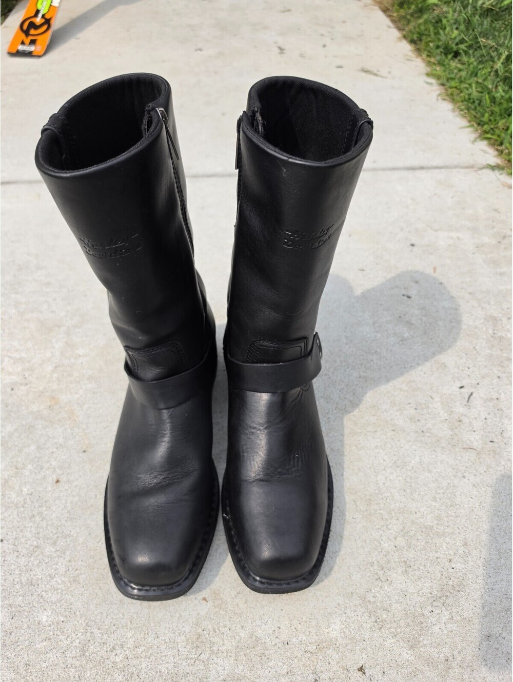 Harley-Davidson Hustin D95353 Engineer Motorcycle Boots Men's 12M Black Waterpro
